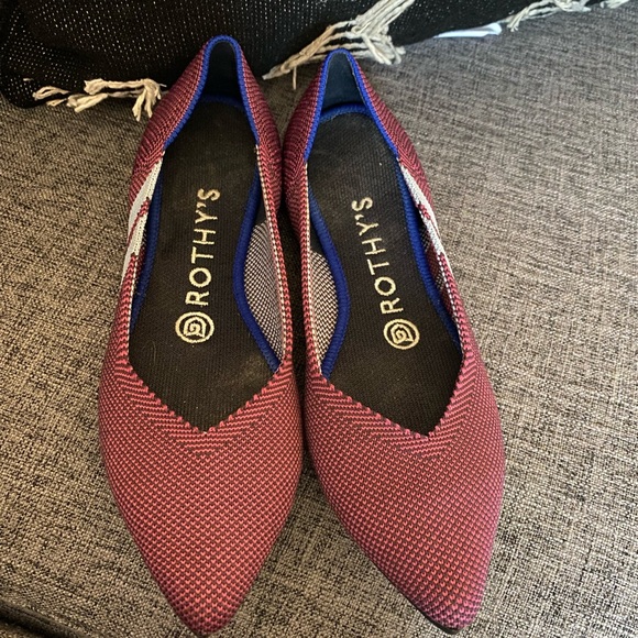 Magenta Racing Stripe Rothy’s - Picture 5 of 8